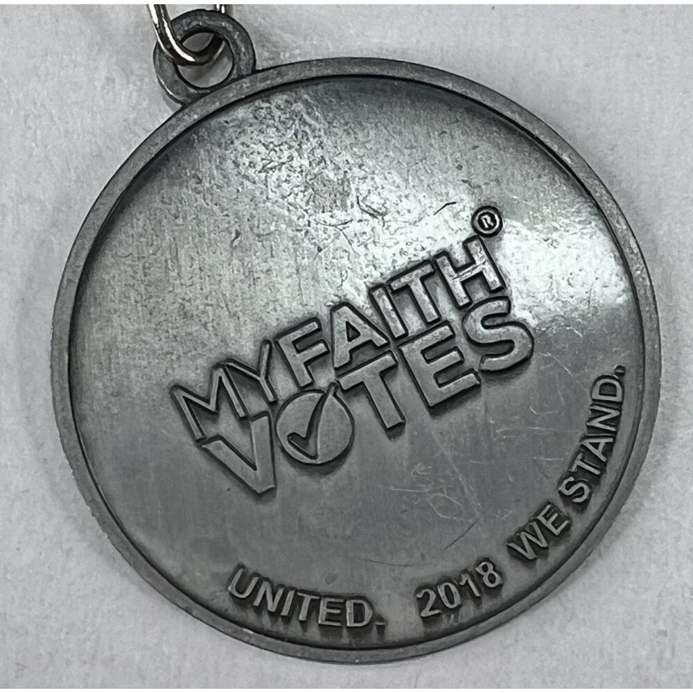 2018 Elections Voting Praying Religious Christian Keychain Keyring